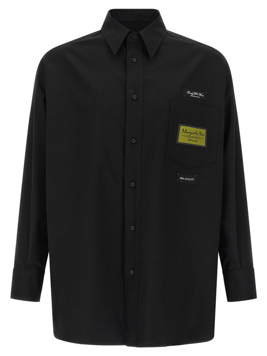 MM6 Maison Margiela Black Polyester Shirt