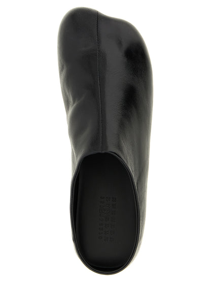 MM6 Maison Margiela Black Calfskin Clogs