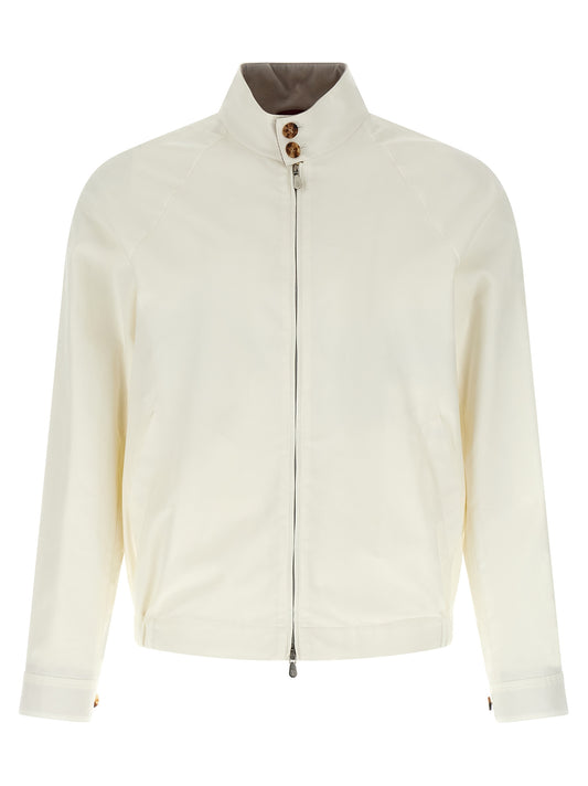 Brunello Cucinelli White Cotton Full-Length Jacket