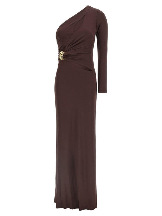 Elisabetta Franchi Brown Viscose Long Dress