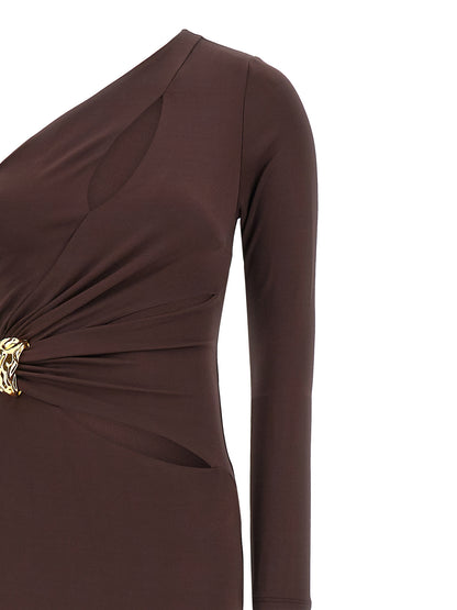 Elisabetta Franchi Brown Viscose Long Dress