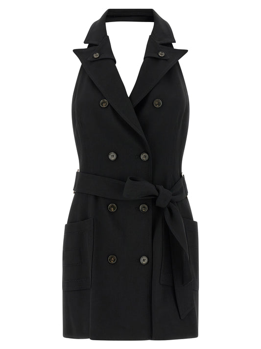 Elisabetta Franchi Black Viscose Short Dress