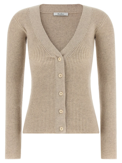 Max Mara Beige Wool Cardigan