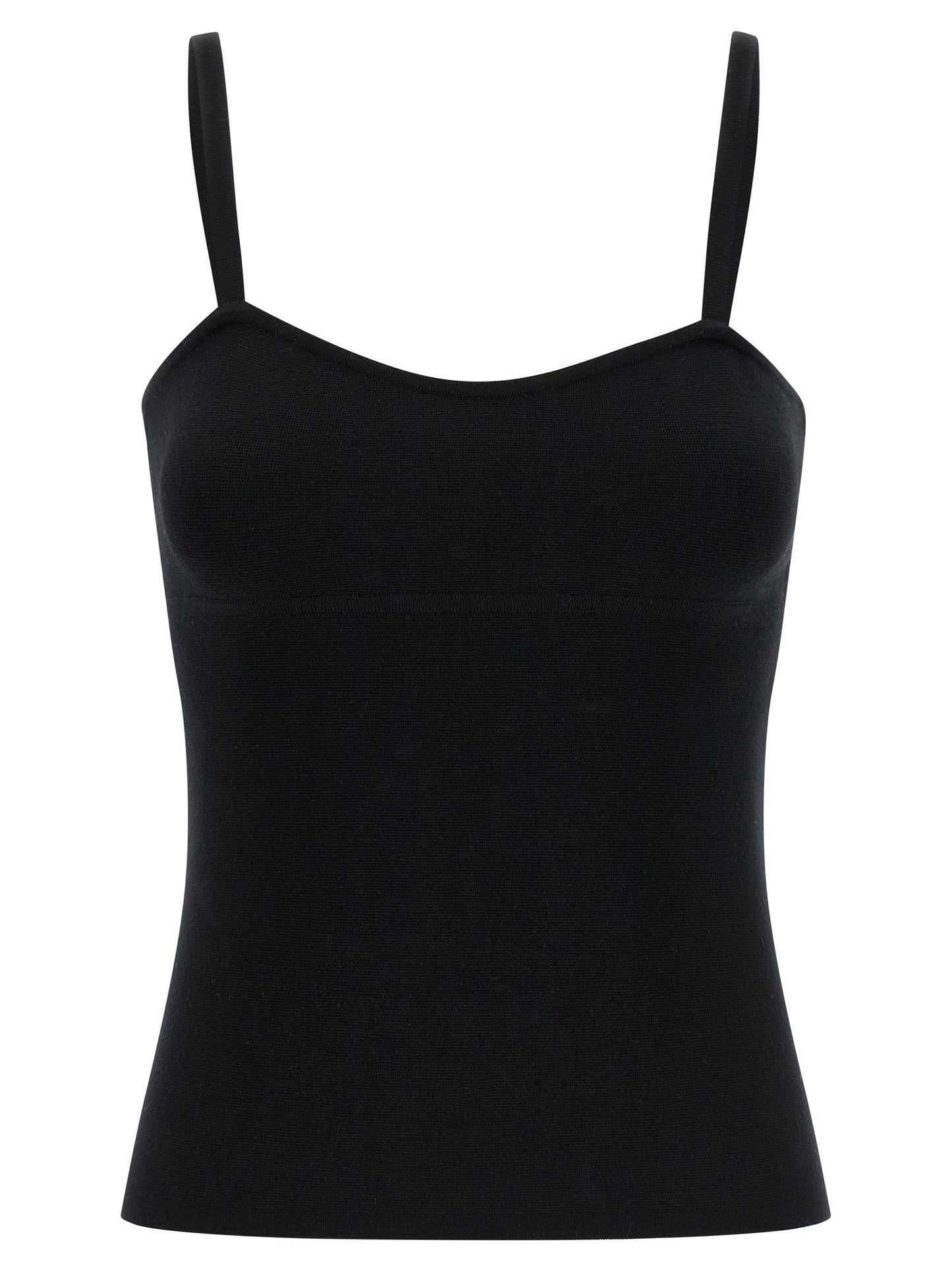 Max Mara Black Virgin Wool Tank Tops