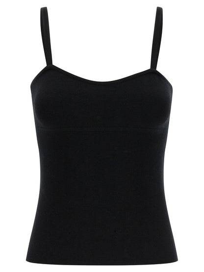 Max Mara Black Virgin Wool Tank Tops