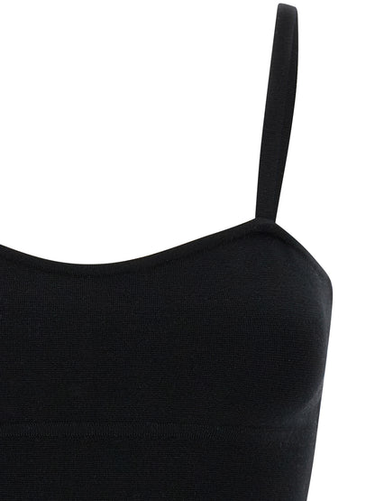Max Mara Black Virgin Wool Tank Tops