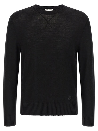 Jil Sander Black Virgin Wool Cardigan
