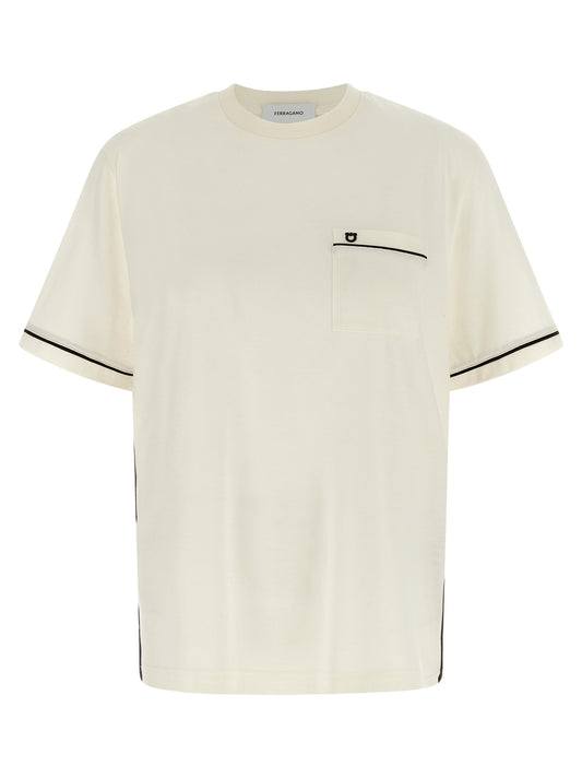 Ferragamo Beige Cotton T-Shirt