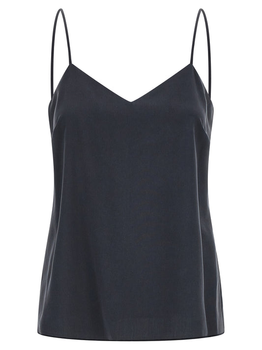 Max Mara Gray Silk Sleeveles T-Shirt