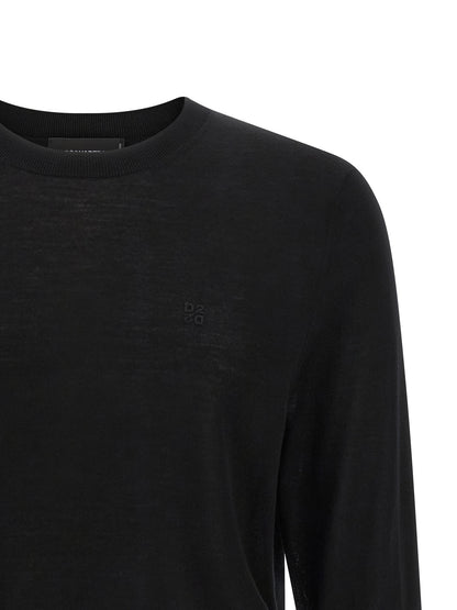 Dsquared² Black Wool Cardigan