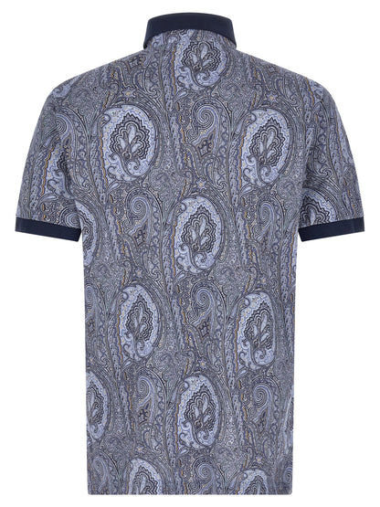 Etro Blue Cotton Polo Shirt