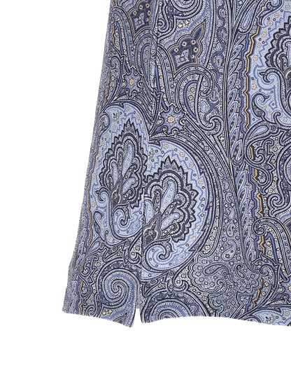 Etro Blue Cotton Polo Shirt