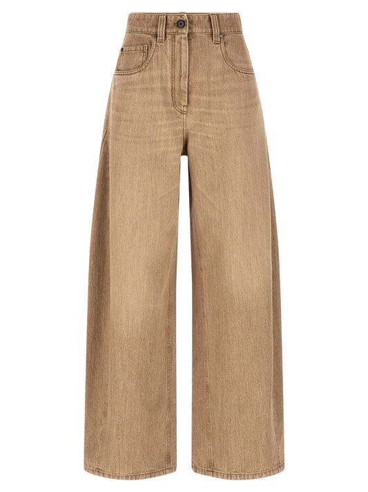 Brunello Cucinelli Beige Cotton Jeans Denim