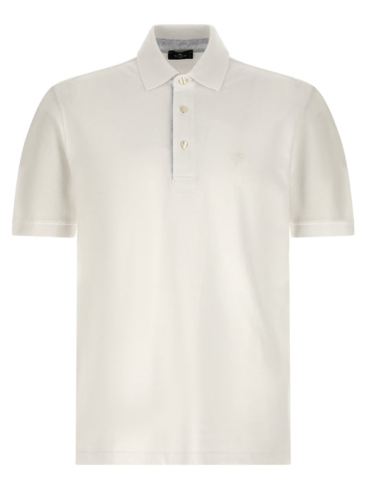Etro White Cotton Polo Shirt