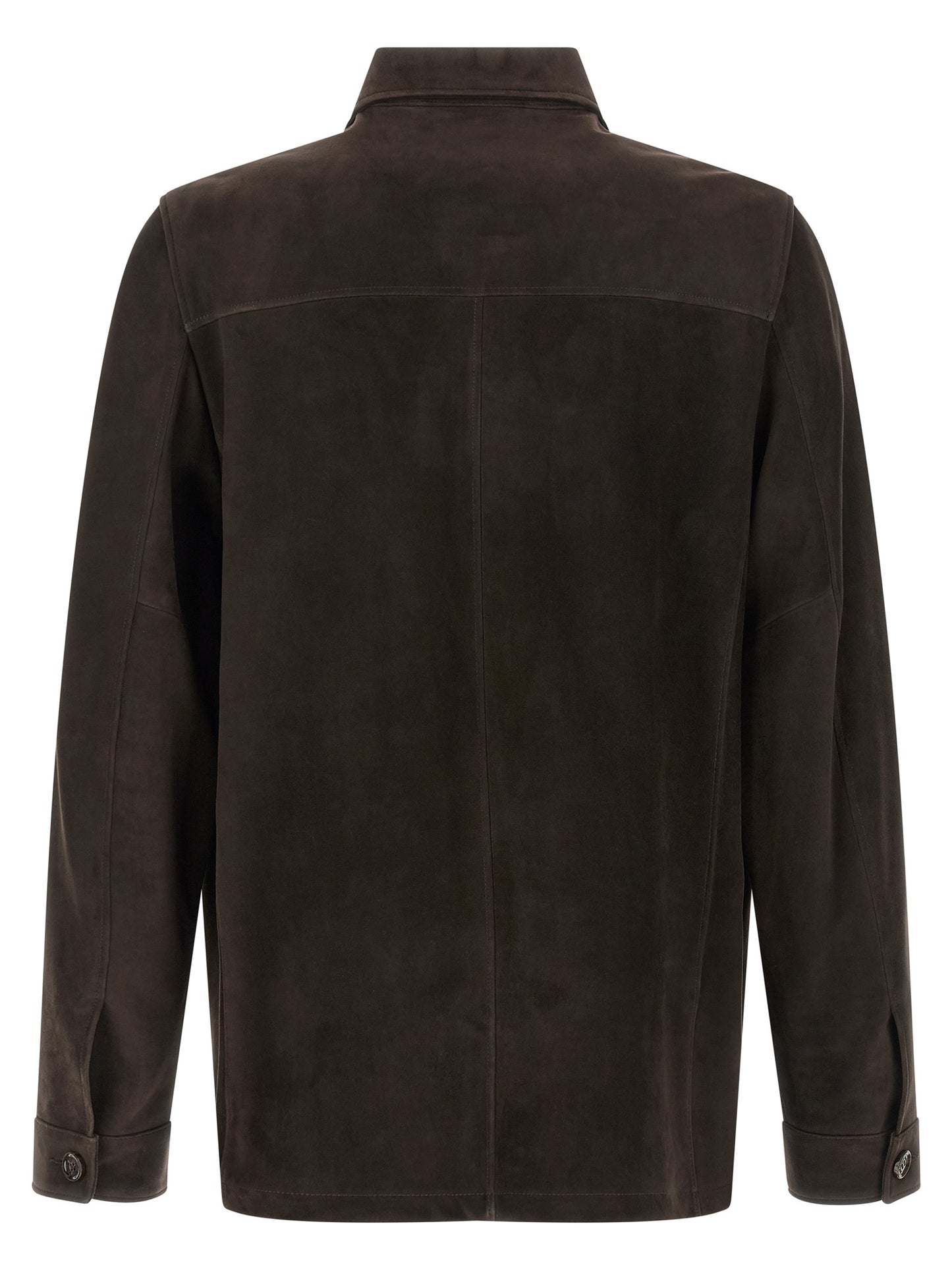 MooRER Brown Lamb Leather Leather Jacket
