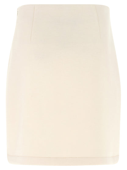 Fabiana Filippi Beige Modal Long Skirt