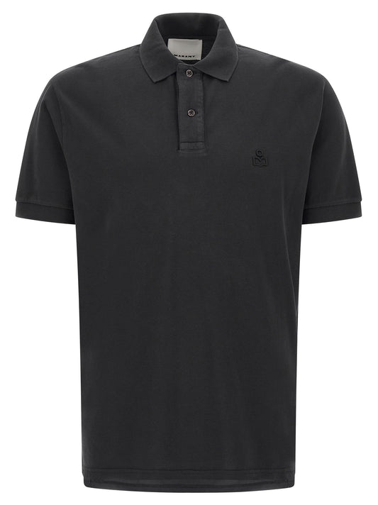 Isabel Marant Black Cotton Polo Shirt