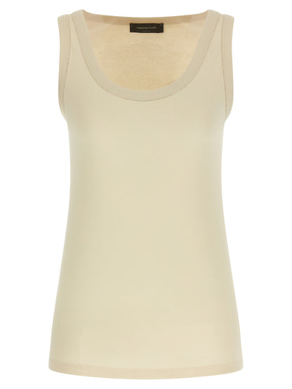 Fabiana Filippi Beige Cotton Tank Tops