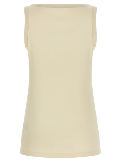 Fabiana Filippi Beige Cotton Tank Tops