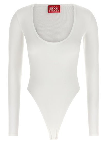Diesel White Viscose Bodysuit