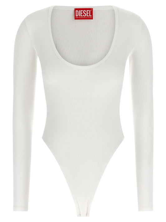 Diesel White Viscose Bodysuit