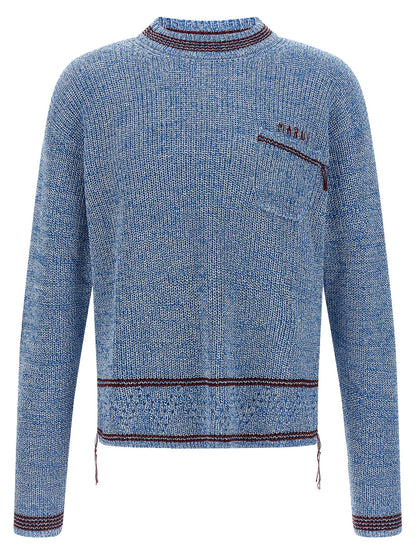 Marni Blue Cotton Cardigan