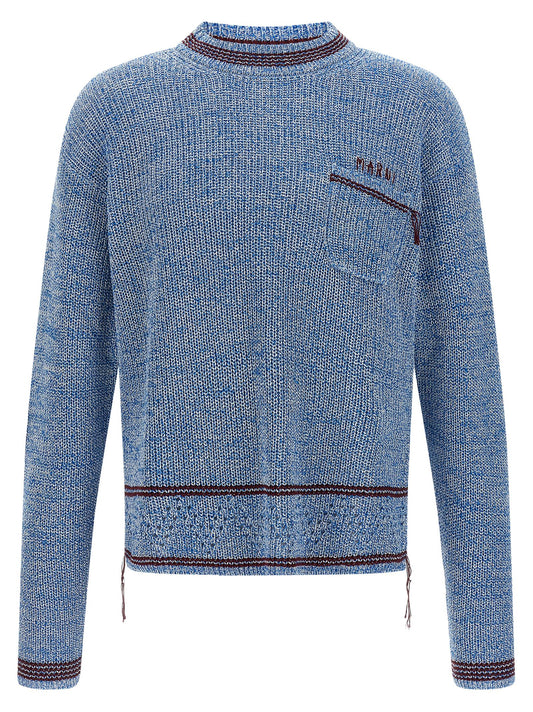 Marni Blue Cotton Cardigan