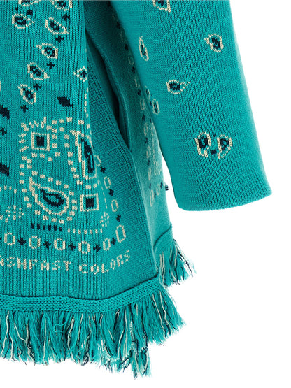 Alanui Blue Cashmere Cardigan