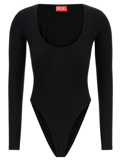 Diesel Black Viscose Bodysuit