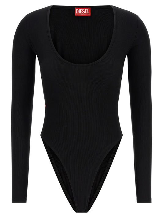 Diesel Black Viscose Bodysuit