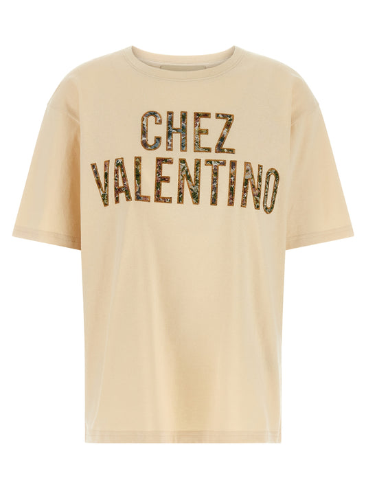 Valentino Garavani Beige Cotton T-Shirt