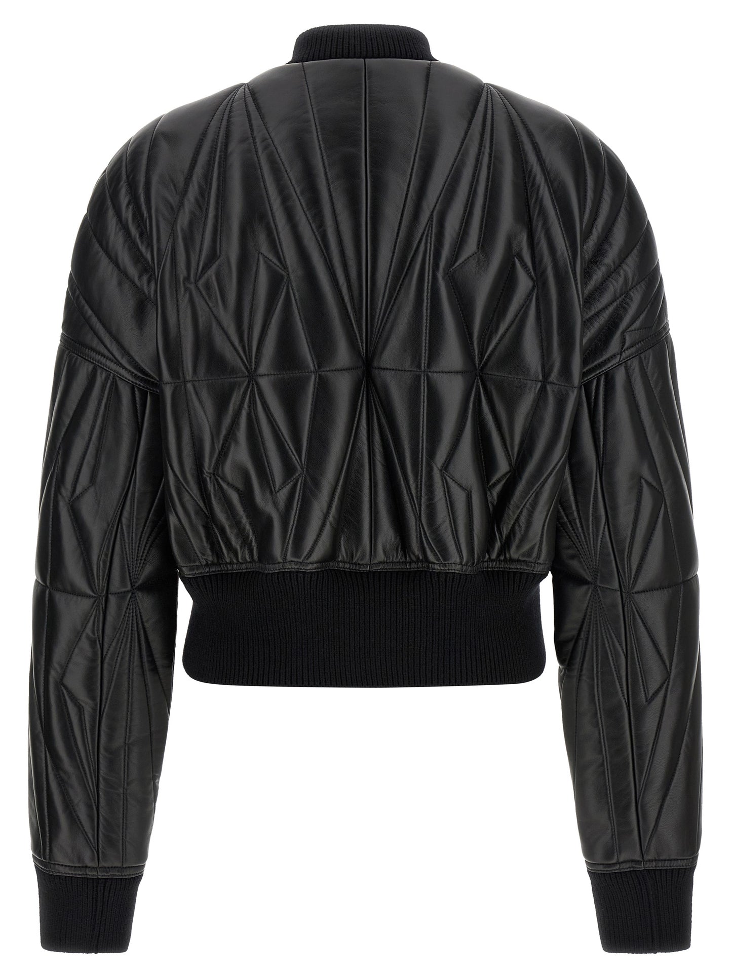 Rick Owens Black Lamb Leather Leather Jacket