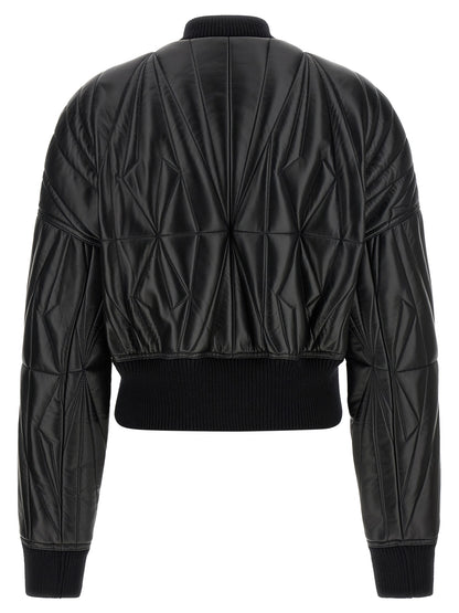 Rick Owens Black Lamb Leather Leather Jacket