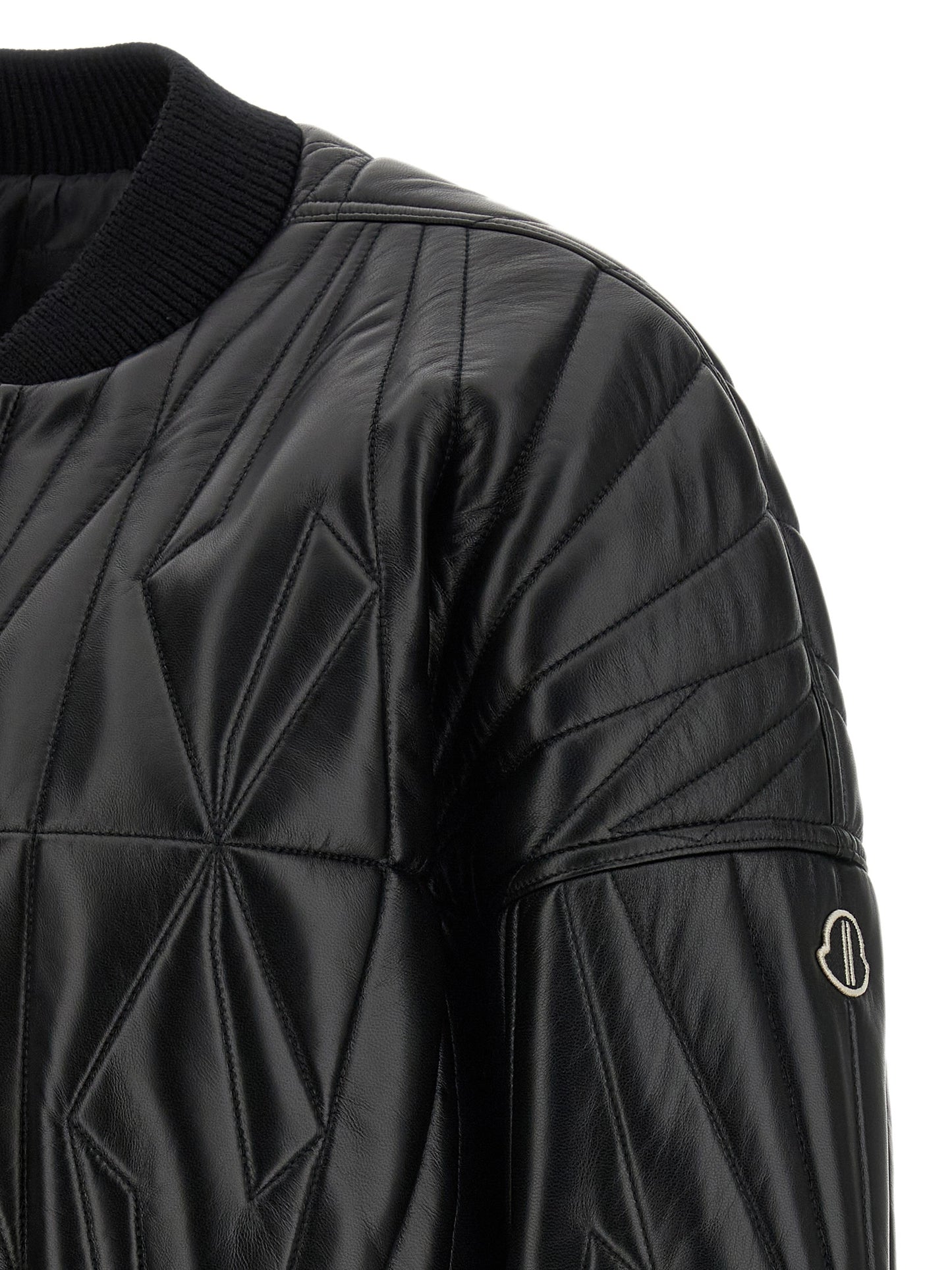 Rick Owens Black Lamb Leather Leather Jacket