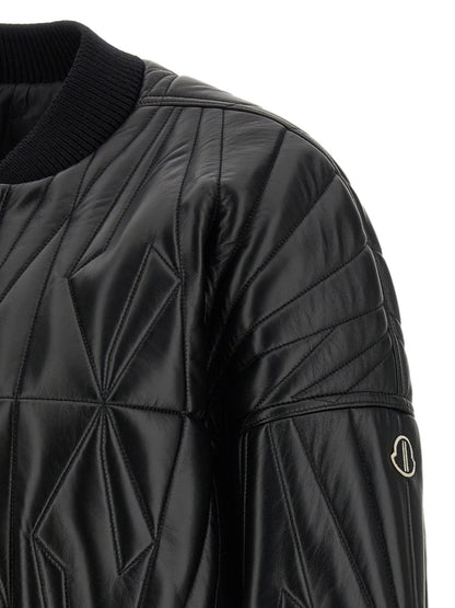 Rick Owens Black Lamb Leather Leather Jacket
