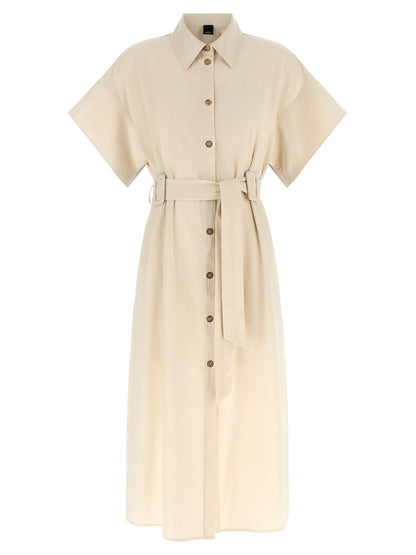 PINKO Beige Cotton Midi Dress