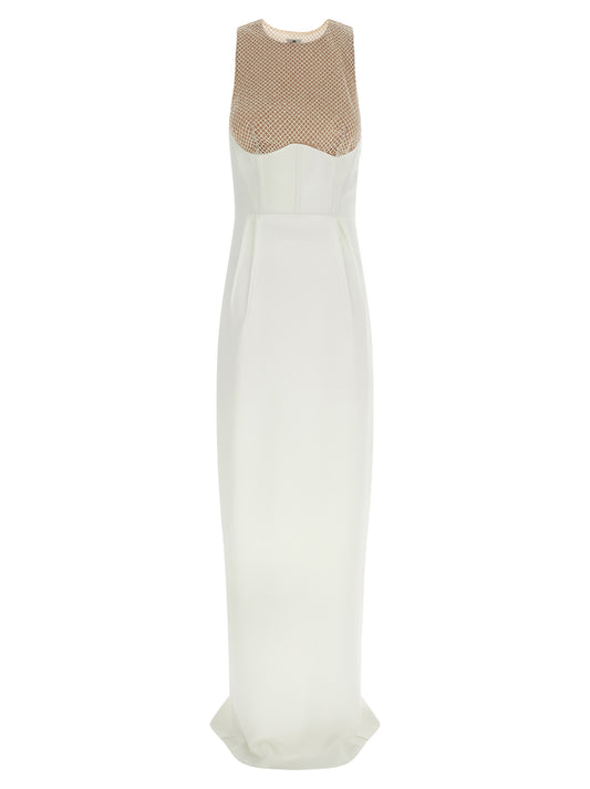 Elisabetta Franchi White Polyester Long Dress