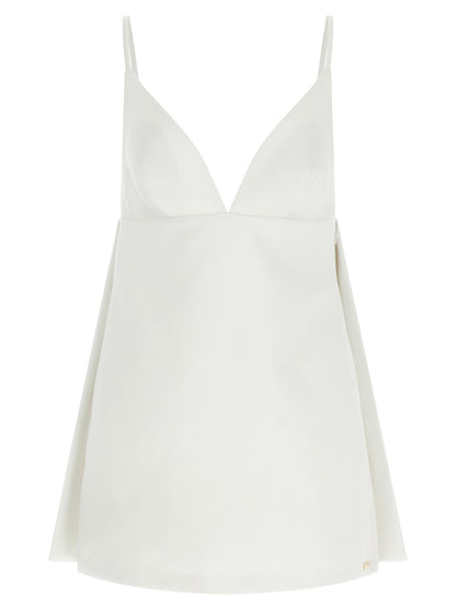 Elisabetta Franchi White Polyester Short Dress