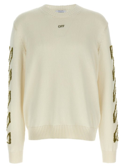 Off-White Beige Cotton Cardigan