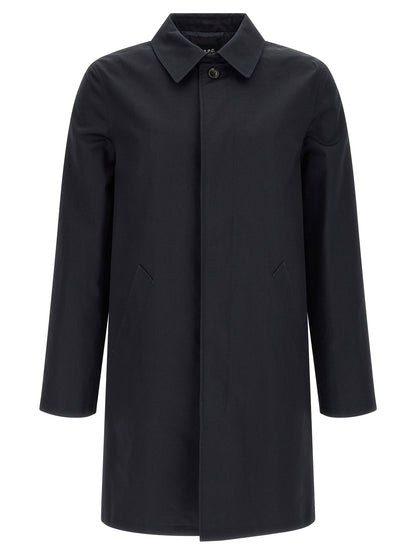 A.P.C. Blue Cotton Coat