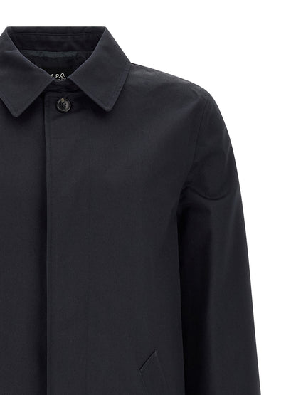 A.P.C. Blue Cotton Coat