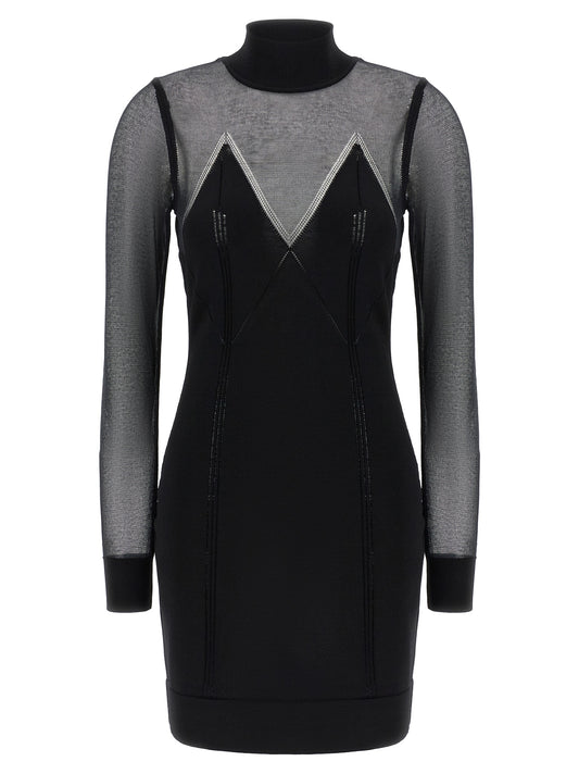 Elisabetta Franchi Black Viscose Short Dress