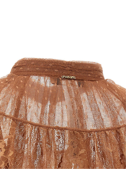 Twinset Brown Polyester Blouse