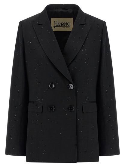 Herno Black Viscose Blazer
