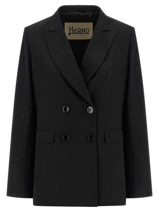 Herno Black Viscose Blazer