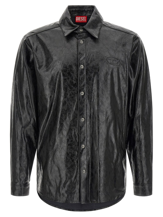 Diesel Black Viscose Shirt