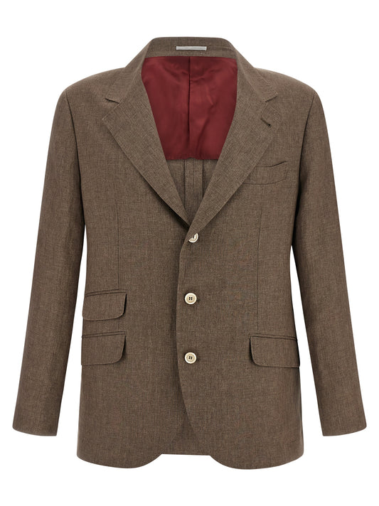 Brunello Cucinelli Brown Linen Blazer