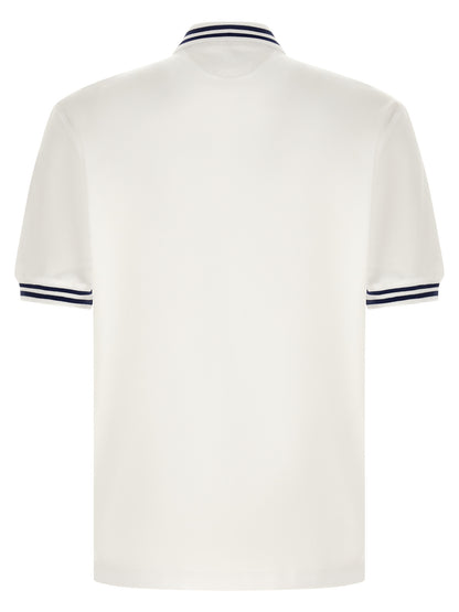 Brunello Cucinelli White Cotton Polo Shirt