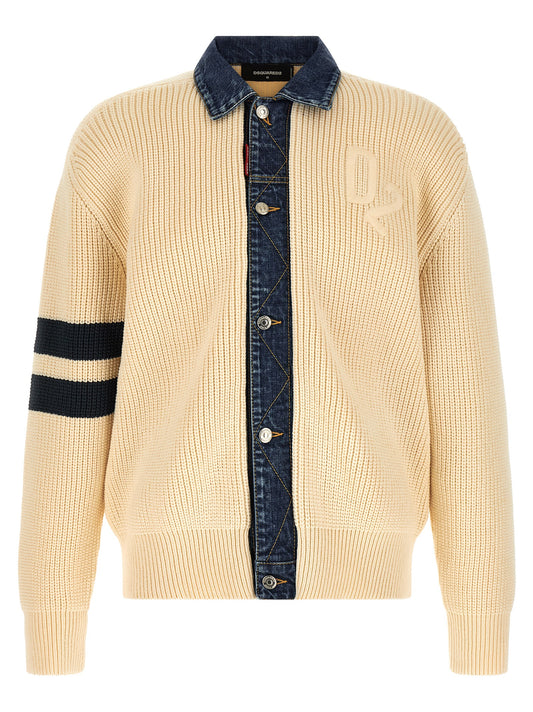 Dsquared² Beige Cotton Cardigan