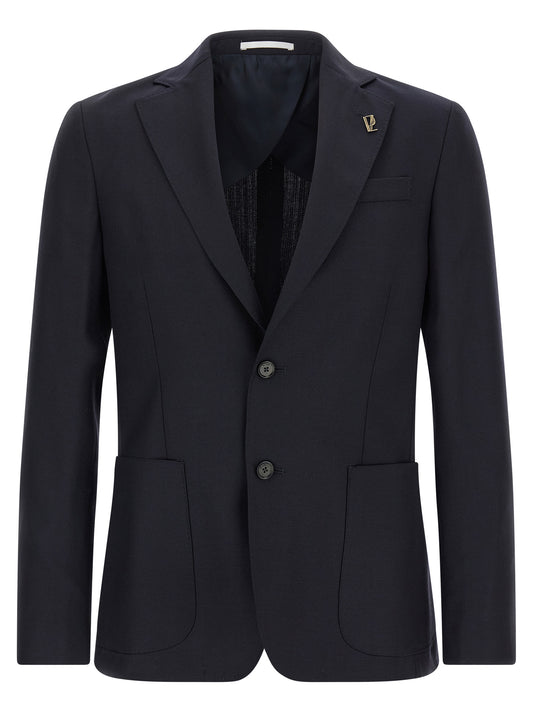 Blazer by Pal Zileri for men in cupro wool blue features an stylish silhouette, showcasing a sophisticated and stylish for a truly stylish finish.